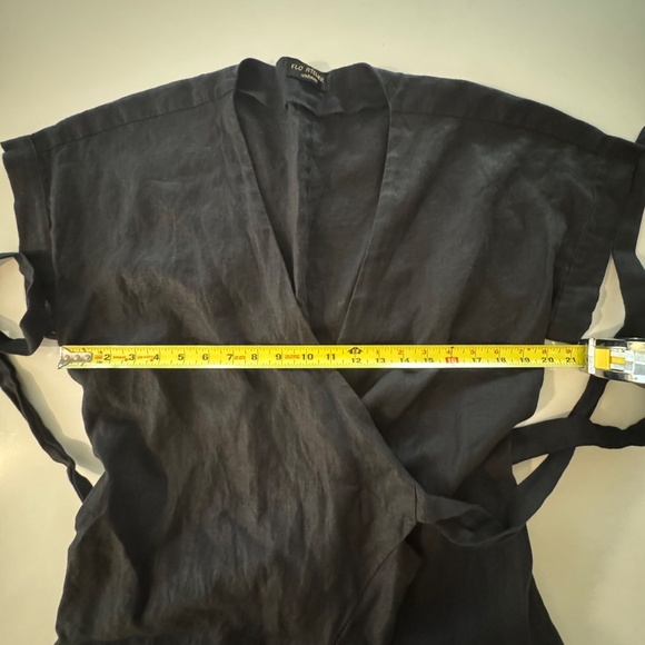 Flo Atelier Linen Wrap Around Jumpsuit - Picture 2 of 5